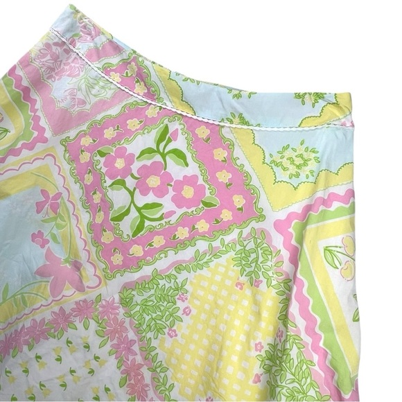 Lilly Pulitzer Multi Color Floral Design A-Line Skirt In Size 8 - Picture 2 of 5